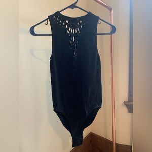Blackmilk Black Sleeveless Bodysuit Size Small